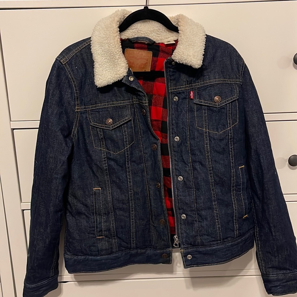 Levi’s Down-Filled Zip Up Jean Jacket - image 1